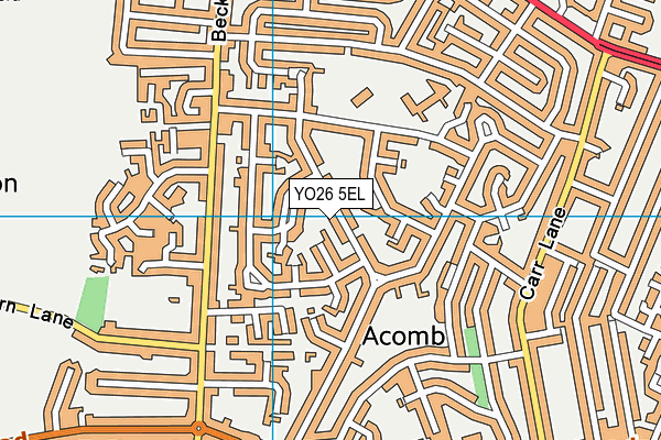 YO26 5EL map - OS VectorMap District (Ordnance Survey)