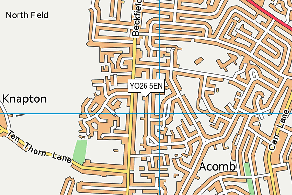 YO26 5EN map - OS VectorMap District (Ordnance Survey)