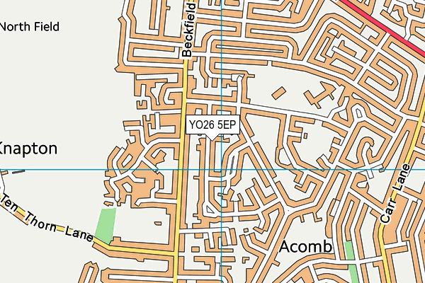 YO26 5EP map - OS VectorMap District (Ordnance Survey)