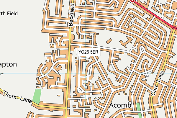 YO26 5ER map - OS VectorMap District (Ordnance Survey)