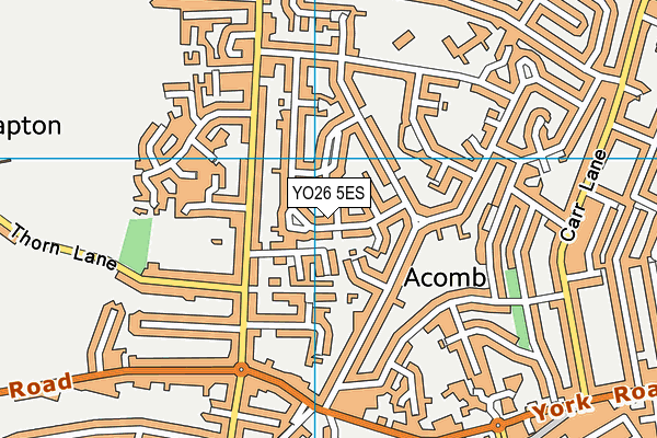 YO26 5ES map - OS VectorMap District (Ordnance Survey)