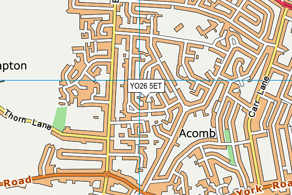 YO26 5ET map - OS VectorMap District (Ordnance Survey)