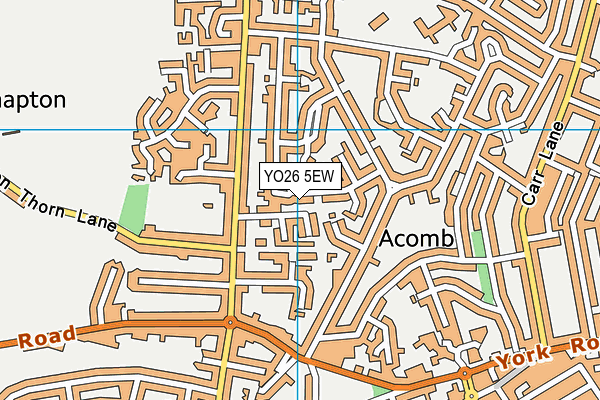 YO26 5EW map - OS VectorMap District (Ordnance Survey)