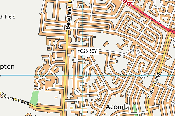 YO26 5EY map - OS VectorMap District (Ordnance Survey)