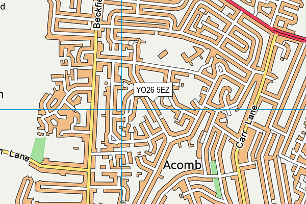 YO26 5EZ map - OS VectorMap District (Ordnance Survey)