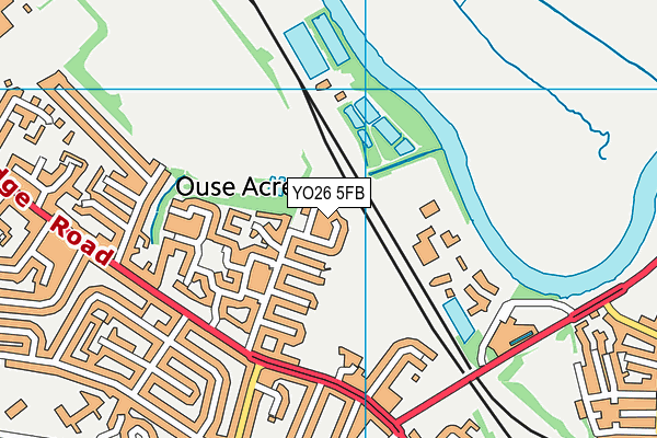 YO26 5FB map - OS VectorMap District (Ordnance Survey)