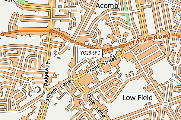 YO26 5FD map - OS VectorMap District (Ordnance Survey)