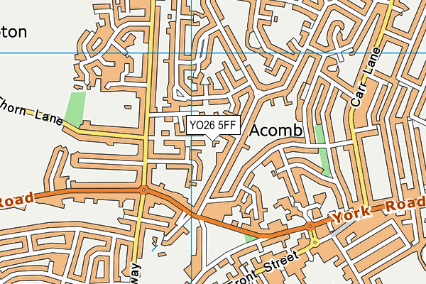 YO26 5FF map - OS VectorMap District (Ordnance Survey)