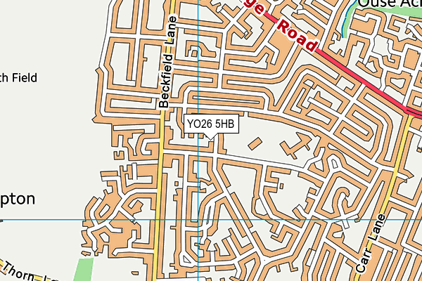 YO26 5HB map - OS VectorMap District (Ordnance Survey)