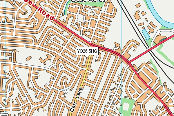 YO26 5HG map - OS VectorMap District (Ordnance Survey)