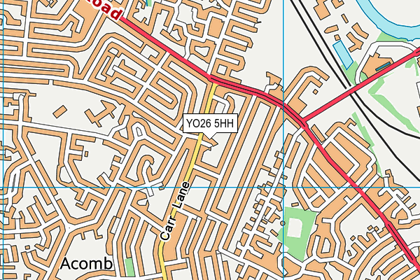 YO26 5HH map - OS VectorMap District (Ordnance Survey)