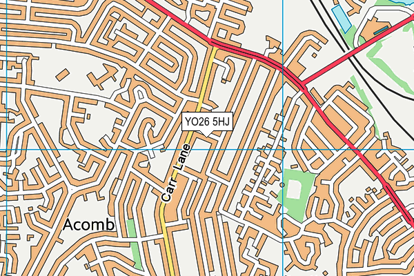 YO26 5HJ map - OS VectorMap District (Ordnance Survey)