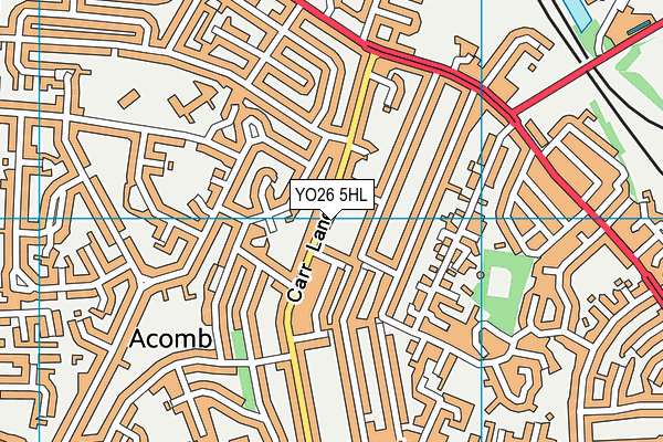 YO26 5HL map - OS VectorMap District (Ordnance Survey)