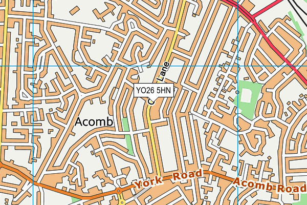 YO26 5HN map - OS VectorMap District (Ordnance Survey)