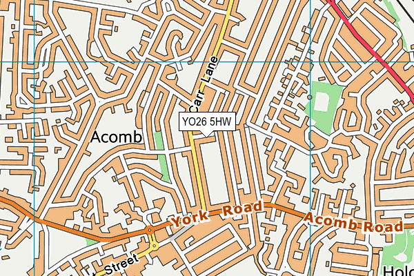 YO26 5HW map - OS VectorMap District (Ordnance Survey)
