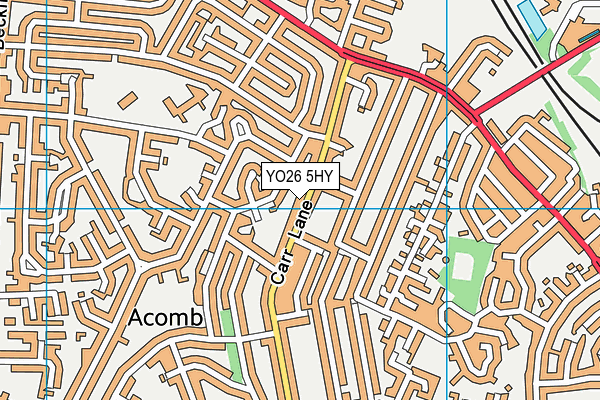 YO26 5HY map - OS VectorMap District (Ordnance Survey)