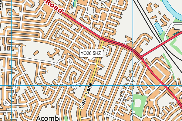 YO26 5HZ map - OS VectorMap District (Ordnance Survey)