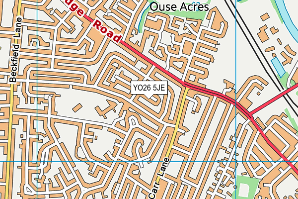 YO26 5JE map - OS VectorMap District (Ordnance Survey)