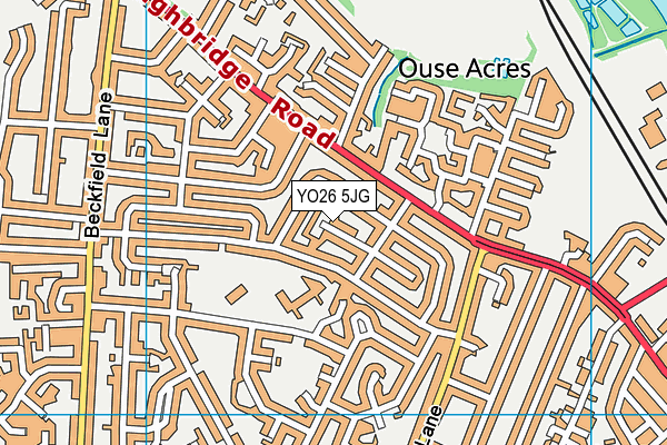 YO26 5JG map - OS VectorMap District (Ordnance Survey)