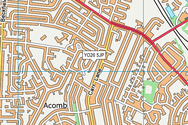 YO26 5JP map - OS VectorMap District (Ordnance Survey)