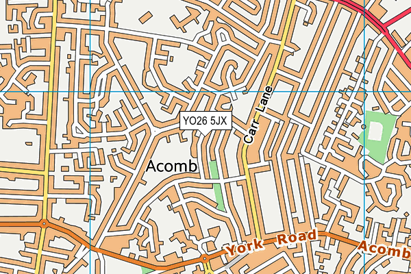 YO26 5JX map - OS VectorMap District (Ordnance Survey)