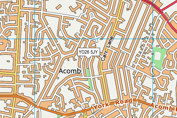 YO26 5JY map - OS VectorMap District (Ordnance Survey)