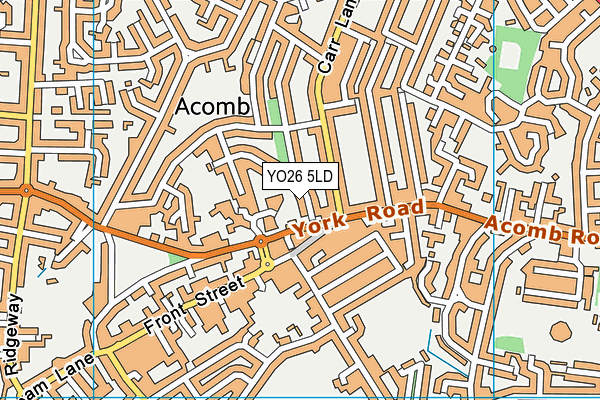 YO26 5LD map - OS VectorMap District (Ordnance Survey)