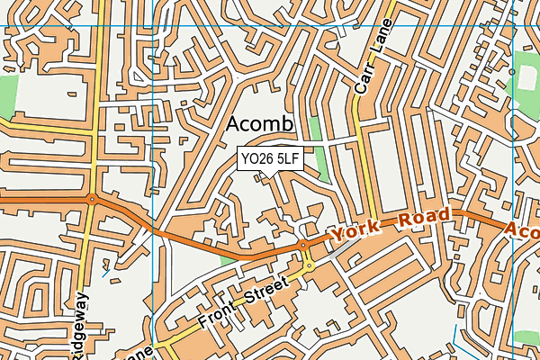 YO26 5LF map - OS VectorMap District (Ordnance Survey)