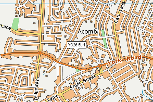 YO26 5LH map - OS VectorMap District (Ordnance Survey)
