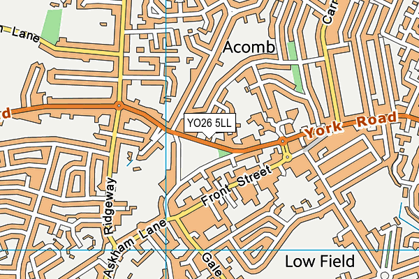 YO26 5LL map - OS VectorMap District (Ordnance Survey)