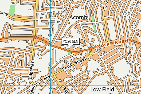 YO26 5LN map - OS VectorMap District (Ordnance Survey)