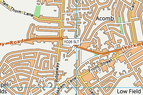 YO26 5LT map - OS VectorMap District (Ordnance Survey)