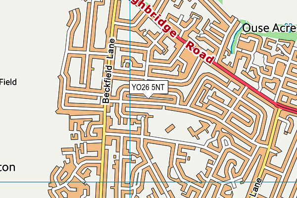 YO26 5NT map - OS VectorMap District (Ordnance Survey)
