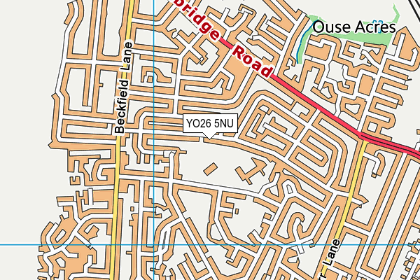 YO26 5NU map - OS VectorMap District (Ordnance Survey)