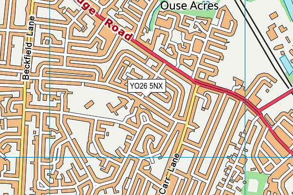 YO26 5NX map - OS VectorMap District (Ordnance Survey)