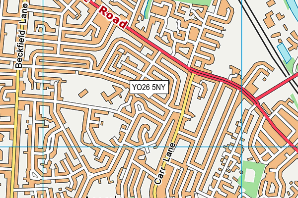 YO26 5NY map - OS VectorMap District (Ordnance Survey)