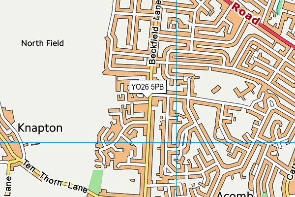 YO26 5PB map - OS VectorMap District (Ordnance Survey)