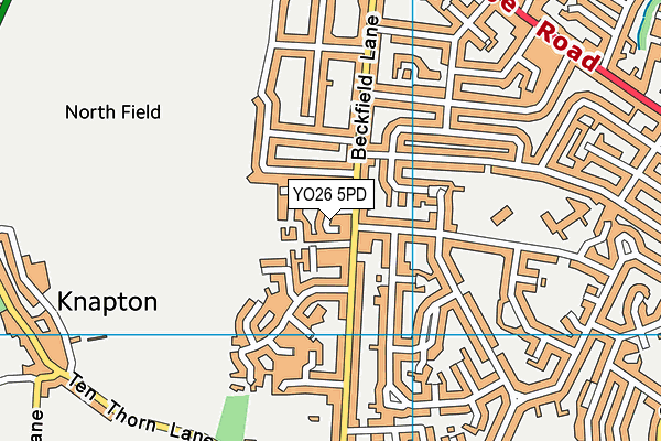 YO26 5PD map - OS VectorMap District (Ordnance Survey)