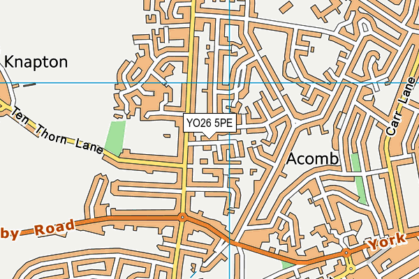 YO26 5PE map - OS VectorMap District (Ordnance Survey)