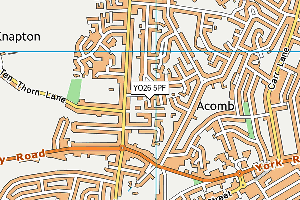 YO26 5PF map - OS VectorMap District (Ordnance Survey)