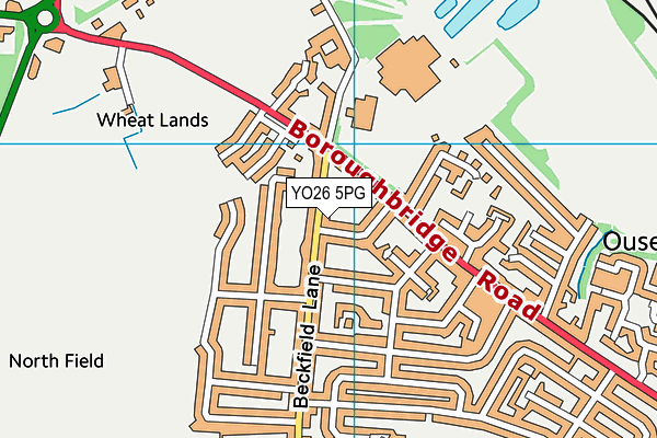 YO26 5PG map - OS VectorMap District (Ordnance Survey)