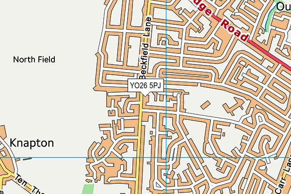 YO26 5PJ map - OS VectorMap District (Ordnance Survey)