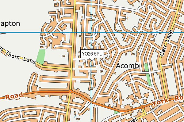 YO26 5PL map - OS VectorMap District (Ordnance Survey)