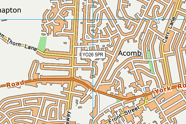 YO26 5PR map - OS VectorMap District (Ordnance Survey)