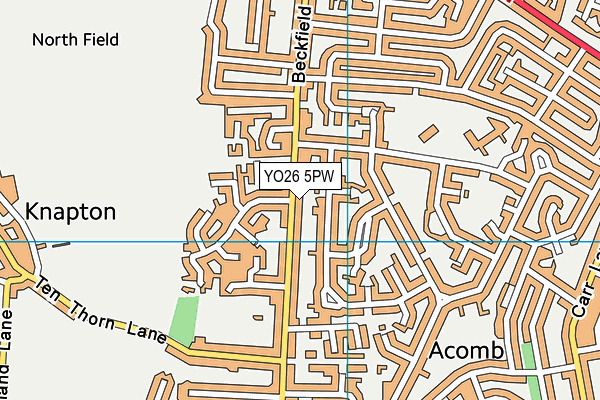 YO26 5PW map - OS VectorMap District (Ordnance Survey)