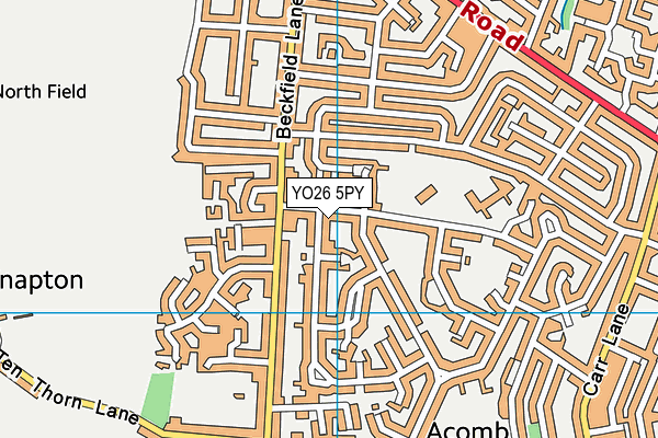 YO26 5PY map - OS VectorMap District (Ordnance Survey)