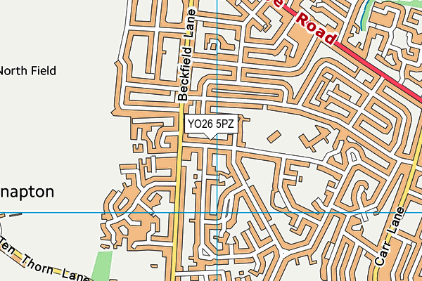 YO26 5PZ map - OS VectorMap District (Ordnance Survey)