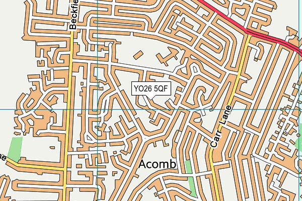 YO26 5QF map - OS VectorMap District (Ordnance Survey)