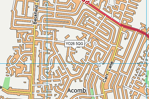 YO26 5QG map - OS VectorMap District (Ordnance Survey)