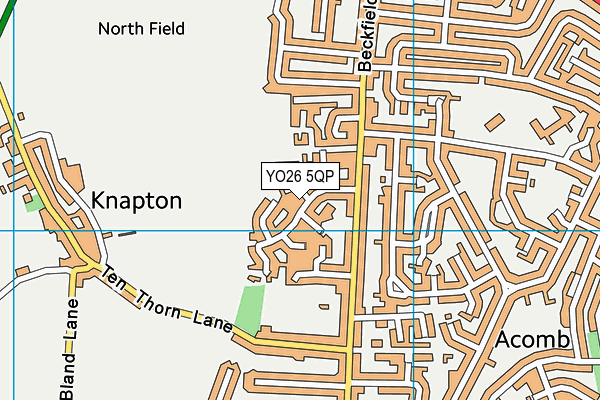 YO26 5QP map - OS VectorMap District (Ordnance Survey)